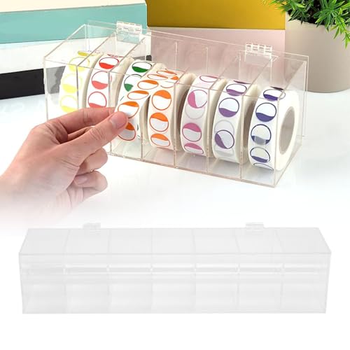 Distributeur d'étiquettes mural amovible avec organiseur transparent