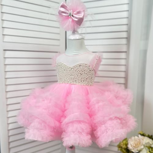 KLFFLGID Toddler Pageant Dress Fluffy Tutu Baby Birthday Princess Dress,Fairy Dresses for Girls,Toddler Girl Wedding Dress4