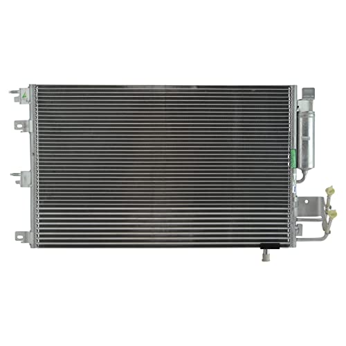 Image of TRQ A /C Condenser and Receiver Drier Assembly with Transmission Oil Cooler Compatible with 2008-2011 Ford Focus Automatic Transmission