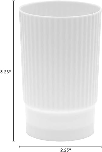 Miniatura 4 de Taza de plástico blanco para parfait de 4 oz - con tapa - 2 14" x 2 14" x 3 14" - Caja de 100 unidades - Utensilios de restaurante, RWP0451W