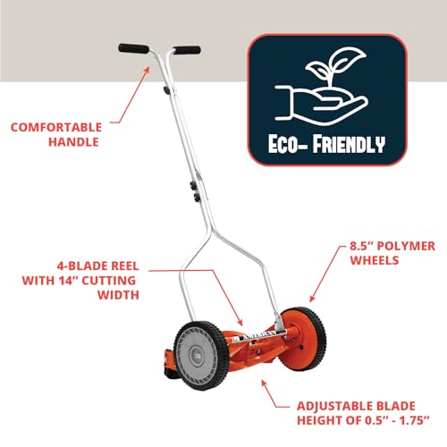 American Lawn Mower 1204-14 14-Inch 4-Blade Push Reel Lawn Mower - Image 14