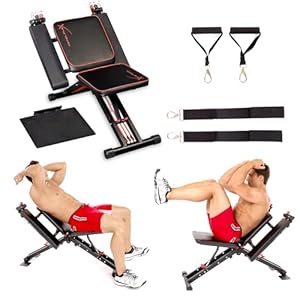 TOTAL FLEX L Folding Weight Bench & Exercise Bench Press Rack – Fitness Benches, Gym Bench for Home, Workout Bench – Multi Gym Strength Training Equipment, Pilates Equipment, Portable Gym Equipment