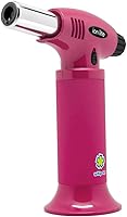 Whip-It! Ion Lite All Pink Butane Torch Lighter - Refillable Cooking Torch with Adjustable Flame & Safety Lock