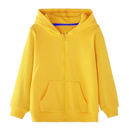 Image of HILEELANG Boy Hoodie Sweatshirt Zip-Up Cotton Casual Pocket Jacket Spring Fall Clothes