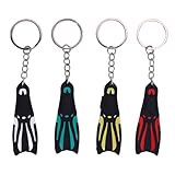 Porte-clés palmes de plongée : ce porte-clés palmes de plongée est un symbole pour les amateurs de plongée.Il peut être attaché à des porte-clés et à d'autres objets, ce qui facilite la saisie des tirettes de fermeture éclair et l'identification facile des effets personnels ou de l'équipement.