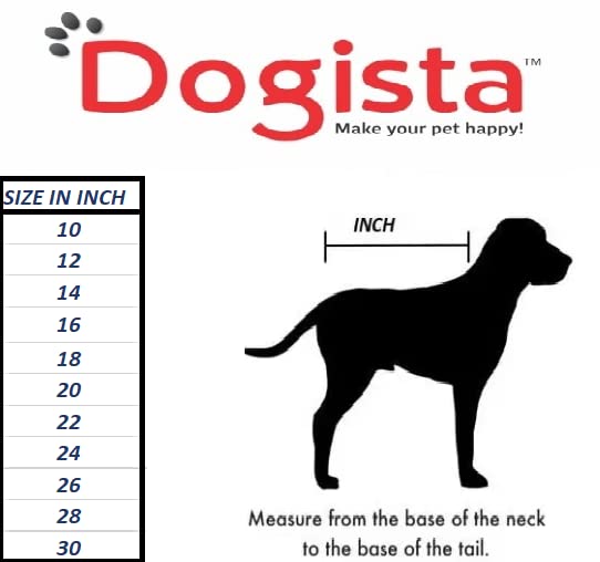 Image of Dogista, Best Winter Dog Coat Jacket with Heavy Fur Ultra Warm Wind & Water Proof in Quilted Stich Line Cloth Blue 18 inch Medium