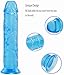 Consolador Realista, 18 Cm Jelly Blue Dildos clásicos con Ventosa Fuerte, flexible Plugs an al Juguetes Se xuales para Mujeres, Hombres