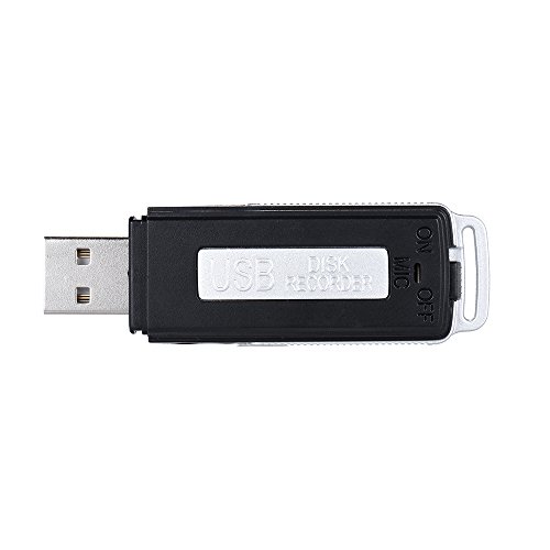 Honorall Gravador de voz de áudio de disco USB portátil de 8 GB