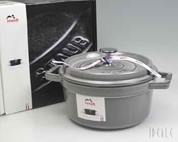 staub ストウブ　ココットラウンド　20cm グレー　両手鍋　鍋 Amazon.co.jp: staub ストウブ 「 ピコ ココット ラウンド