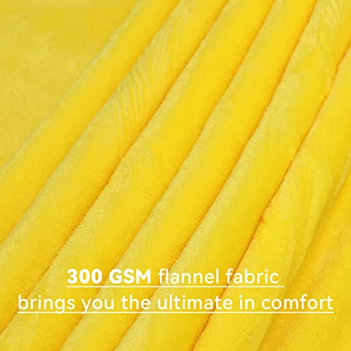 Fleece Yellow Throw Blanket For Couch Cozy Soft Blankets & Throws Lightweight Fleece Fall Fuzzy Blanket Couch Chairs Sofa Bedroom Living Room 50X70 Inch Boys Girls Adults Student #TOP3