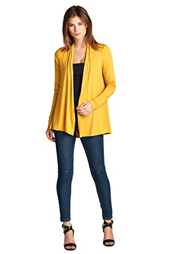 Image of Women Casual Open Front Long Sleeve Lightweight Softest Viscose Made from Bamboo Cardigan