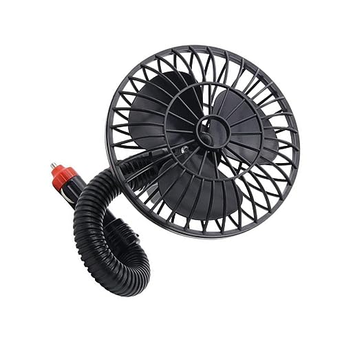 Mobestech 12v Portable Car Cooling Fan Adjustable Rotating Low Noise Vehicle Air Circulator for Comfort Cars and Rvs Energy Efficient Lightweight Design