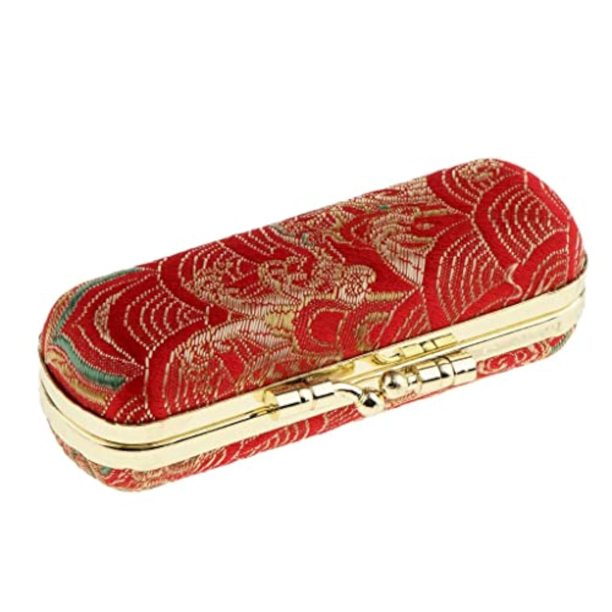 Embroidered Brocade Lipstick Case Holder, Cosmetic Storage Kit
