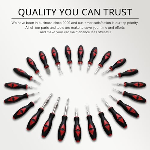 Image of YSTOOL Terminal Release Kit, Universal Wire Connector Removal Pin Extractor Release Tool 23 PCS Set for American Domestic and Imported Vehicles