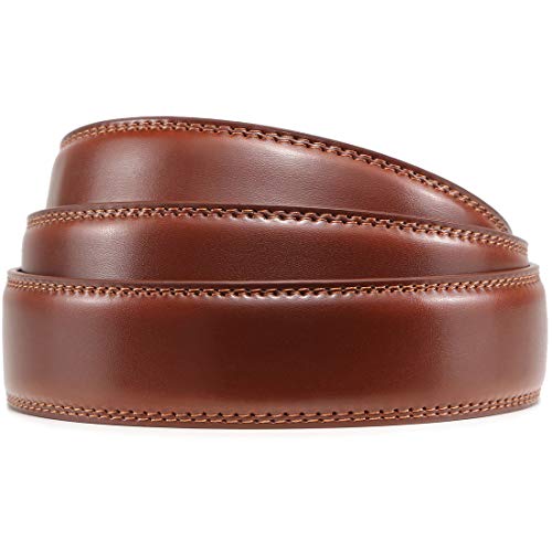 Image of Founders & C Mens Leather Ratchet Belt Strap Only 1 3 /8 inch Without Buckle,Replacement Strap Suitable for 40MM Slide Buckle