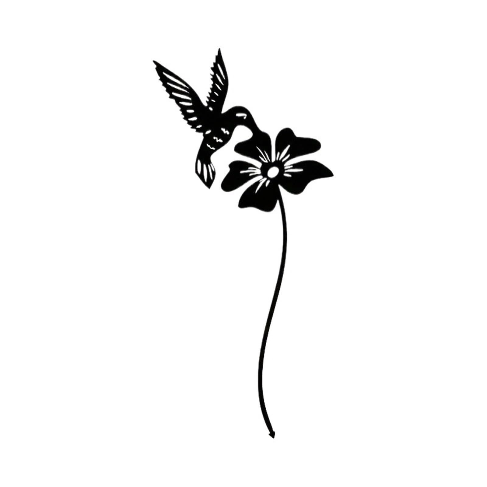 WJLYDM Art Deco Metal Hummingbird Garden Stake, 1-Pack, Wedding Event Outdoor Floor Mount Decor