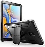Galaxy Tab A 10.5 Rugged Case, Poetic Revolution[360 Degree Protection][Kick-Stand] Full-Body Rugged Heavy Duty Case [Built-in-Screen Protector] for Samsung Galaxy Tab A 10.5 (SM-T590/T595)-Black