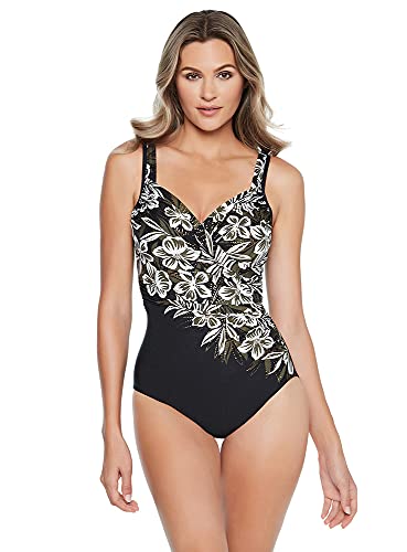 Miraclesuit Women's Swimwear Moondance Seraphina Tummy Control Underwire Bra One Piece Swimsuit, Black, 10 #TOP10