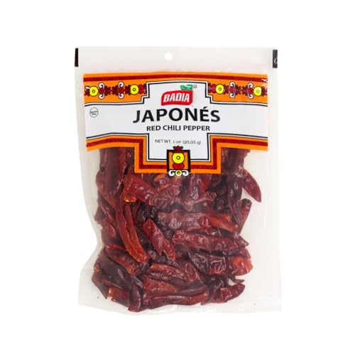 Badia Chile Japones, Red Chili Peppers, 3 oz – Dried Szechuan Hot Chili Pepper, Mild Heat
