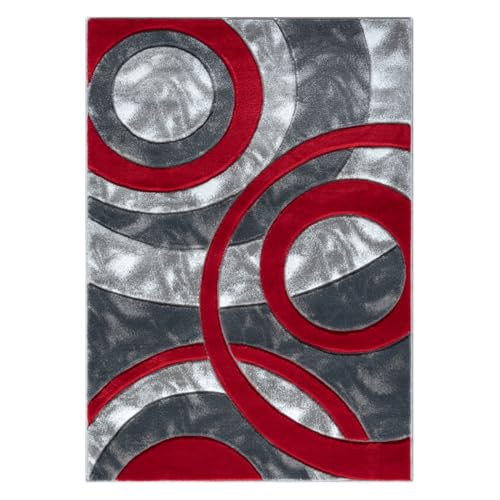 Alfombra de cocina y pasillo que protege el suelo con estilo rojo 4