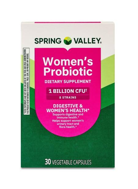 Spring Valley Extra Strength Probiotic Vegetable Capsules for Digestive Health (Womens - 30 Count)