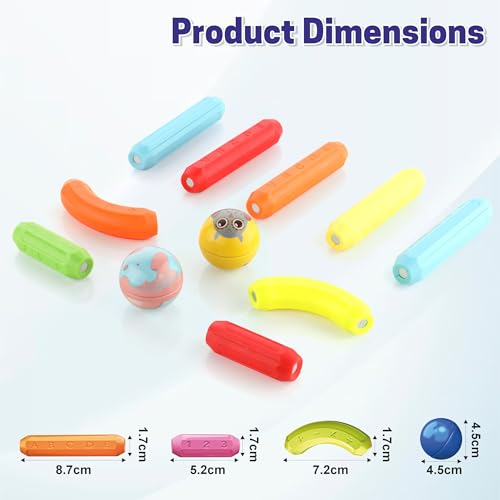 Image of Chanak 36 PCS Magnetic Sticks Building Blocks for Kids & Toddlers - Magnet Stick with Balls, Educational STEM Learning Safe Magnet Stick Construction - Montessori Magnetic Toy for Boys & Girls Age 3+