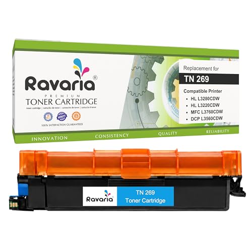 Image of TN 269 Compatible Toner Cartridge for Brother HL L3280CDW HL L3220CDW MFC L3760CDW DCP L3560CDW Printer (TN 269 Cyan Toner Cartridge Pack of 1)