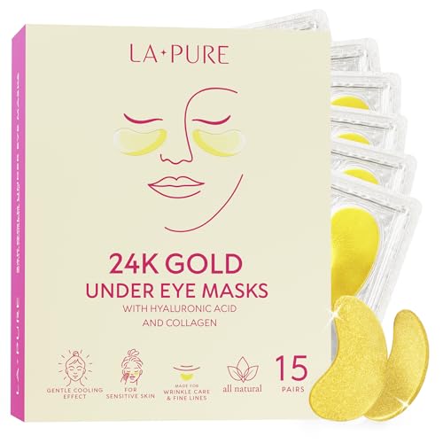LA PURE 24k Gold Under Eye Mask for Dark Circles