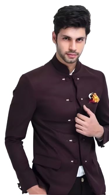 Solid Bandhgala Blazer for Men, Casual, Formal, Party, Festive & Wedding