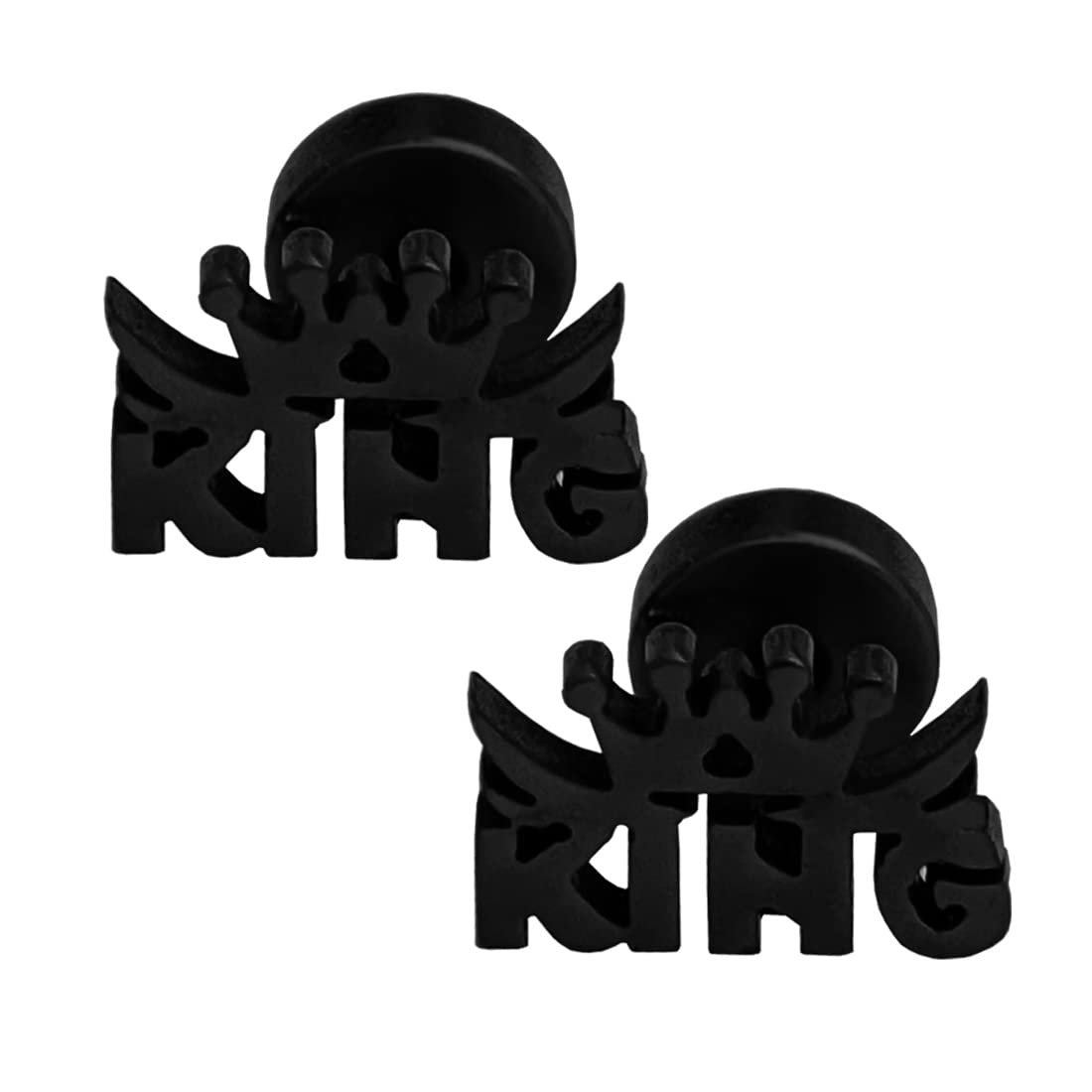 King Piercing Plugs Tunnel Screw Design Blue Stainless Steel Stude Earring for Men and Women-image-45