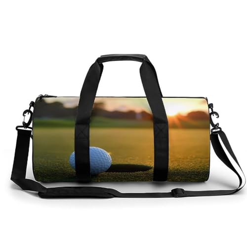 Cool Golf Ball Sports Gym Bag Travel Duffel Workout Bag with Adjustable Strap
