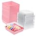 MAGICLULU 50 Pcs Boxes Dessert Box Bread Box Sandwich Paper Boxes Pastry Muffins Containers Paper Charcuterie Boxes Mini Cupcake Container Cookie Boxes Square Plastic Macaron Box
