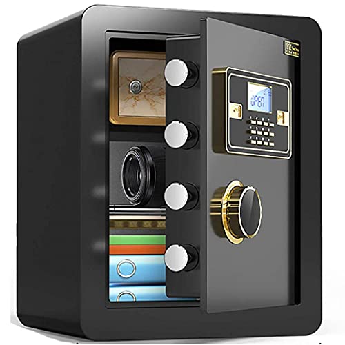 Coffre-fort numérique électronique blanc de 38x33x45cm avec écran LED pour dossiers de bureau