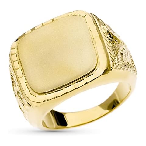 18K Gold Stamp Man Matte Square Head Glitter Details Cover