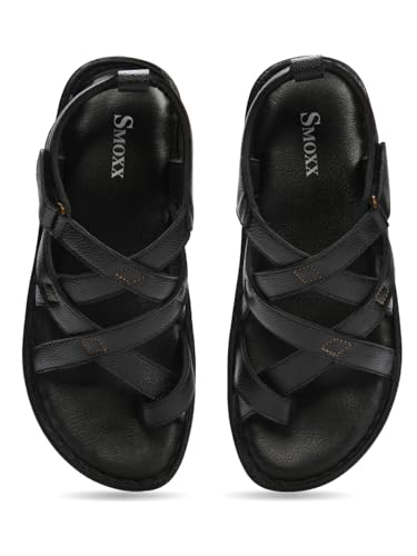Image of Genuine Leather Slippers | Back Strap Sandals for Men | Lightweight | Comfortable | Cushioned Insole | Formal & Casual Wear