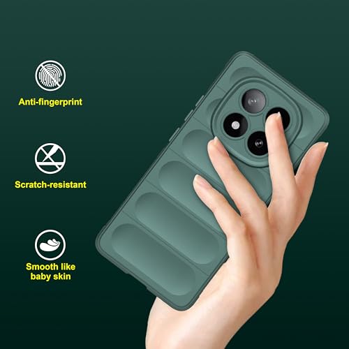 Image of amazon basics Back Case Cover for Mi Redmi Note 14 Pro Plus 5G | Compatible for Mi Redmi Note 14 Pro Plus 5G Back Cover | Liquid Silicon Magic Case with Camera Protection | Dark Green