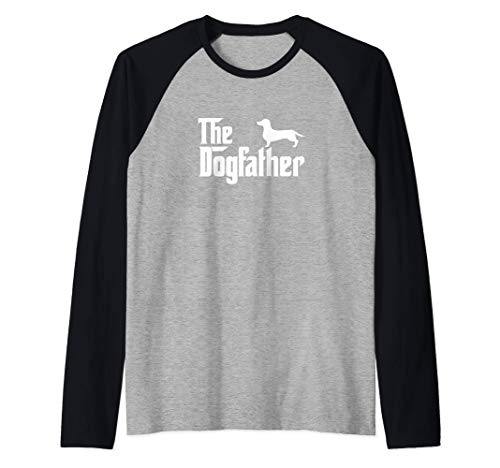 Dachshund Lover Gift DogFather Camiseta Manga Raglan