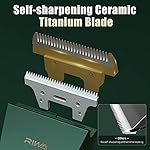 RIWA Hair Clippers for Men Cordless, Electric Trimmer Professional Barber Clippers for Hair Cutting with Adjustable…