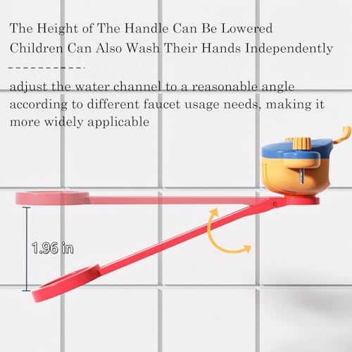 Image of Faucet Handle Extender Set, Faucet Extender for Kids Child Sink Extender Kids Hand Wash Helper Faucet Extender for Bathroom Sink-Blue Yellow