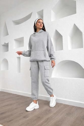 Image of KOTTY Women's Fleece Tracksuit | Comfortable Winter Coordset with Joggers & Hoodie | Soft Workout Wear for Walking, Trekking & Gym