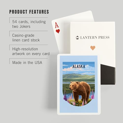 Baraja de poker Lantern Press Alaska con 52 cartas miniatura 3