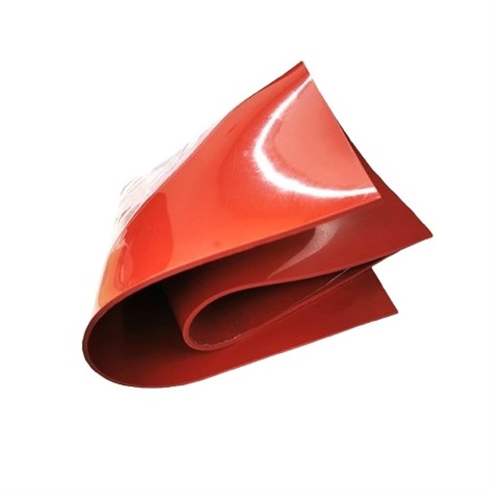 Durchscheinende Dichtungsplatte Rote Silikonkautschukplatte, 1 2 3 4 5 mm * 500 dünne Gummiplattenmatte, quadratische Gummiplattenplatte for die Garage, Stück(500x500x4mm)