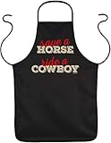 Cowgirl Sprüche / Motiv Schürze - Top Geschenkidee für jeden Pferdebesitzer !!