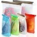 Reusable Silicone Food Storage Bags,WOHOME Airtight Seal Food Preservation Bags/Food Grade/Versatile Preservation Bag Container for Vegetable,Liquid,Snack,Meat,Lunch,Fruit,/2xLarge 50oz+4xSmall 30oz