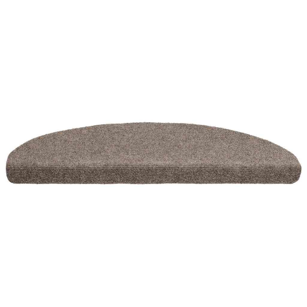 Lot de 20 tapis d'escalier autocollants - 65 x 21 x 4 cm - Beige - Semi-circulaires - Antidérapant - Avec protection contre les marches et le bruit - Pour escalier en bois, escalier en pierre