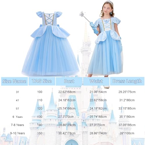 Disfraz de Princesa Azul para Niñas 5-6 Años miniatura 6