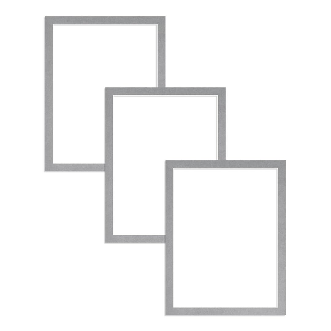 Alison Kingsgate 90X70CM Silver Picture Mount - 80X60CM Aperture - Pack 3