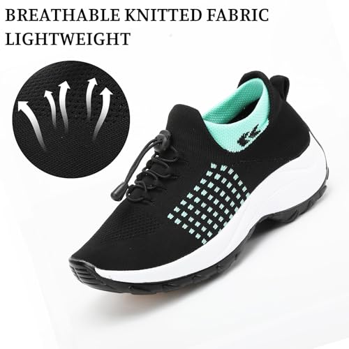 Orthopedic Shoes for Women Plantar Fasciitis,Breathable Walking Sneakers for Women,Slip on Trainers with Arch Support,Womens Air Cushion Sneakers Ortho Stretch Cushion Shoes4