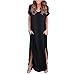 Produktbild Kleider,SANFASHION Maxikleider Damen Abendkleider Lose Sommer Strand Gallus Kurzen Ärmeln Bodenlangen Langen Dress