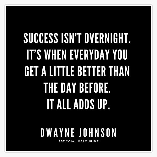 Success isnt Overnight. | Dwayne Johnson Quotes Sticker Bumper Sticker